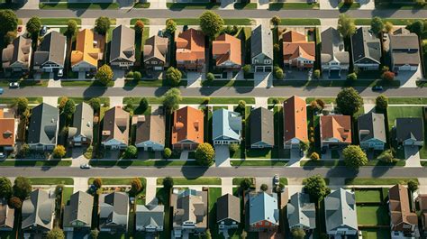Rows Of Suburban Homes With Green Lawns 32945508 Stock Photo At Vecteezy