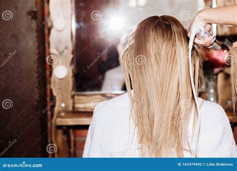Beautiful Woman In Hair Salon Stock Photo Image Of Business Blond