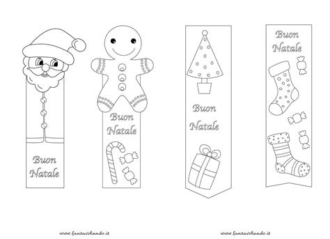 Natale Segnalibri Da Colorare Libro Doodle Stampare Planner My XXX