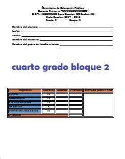 Respuestas y preguntas en el sitio: Examen Cuarto grado Bloque 2 - 2017-2018 - Ciclo Escolar ...