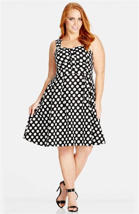 City Chic So Spotty Fit And Flare Dress Plus Size Nordstrom