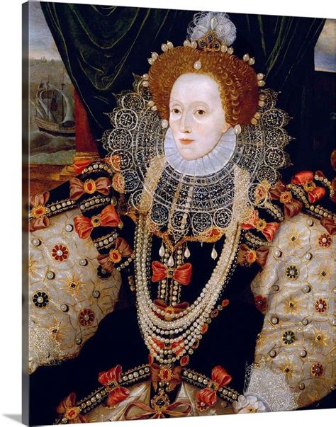 Portrait Of Queen Elizabeth I Of England The Armada Portrait