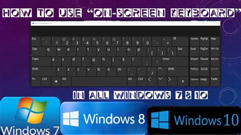 How To Enable On Screen Keyboard In All Windows 7810 Tech