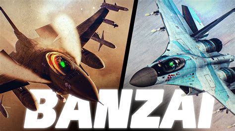 Banzai Su 27 Flanker Vs F 16 Viper V 22 Osprey Dogfight Digital