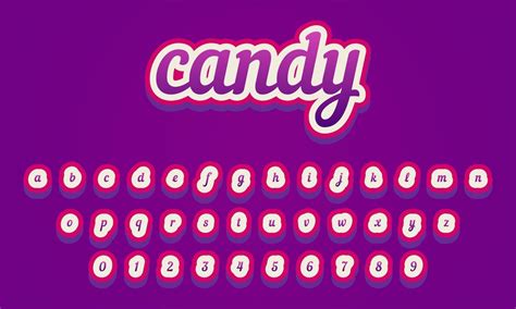 Candy Font Alphabet 2133828 Vector Art At Vecteezy