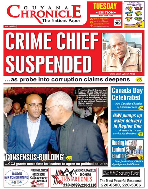 Guyanachronicleepaper06252019 By Guyana Chronicle Issuu