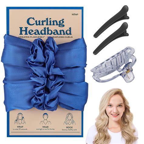 半額品 Curling Headbands For Women Creates Heatless Curls And Waves