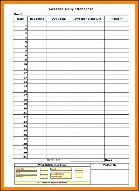 Free Printable Attendance Calendar Printable Coloring Pages