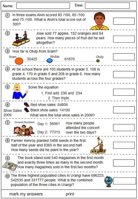 Problem Solving Addition And Subtraction Grade 3 Free Problem Solving
