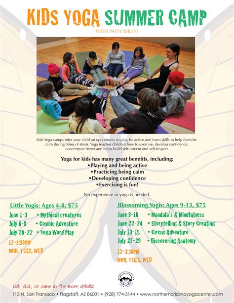 Kids Yoga Summer Camp With Patty Wiley Children And Youth News
