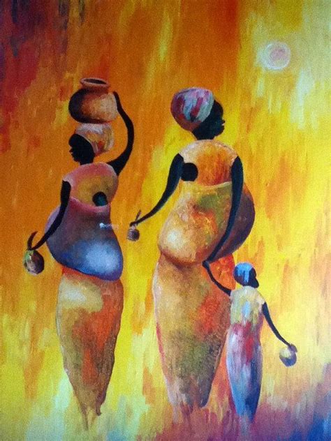 Women Of Uganda Painting By Ugandan Artist Brian Bugembe Art