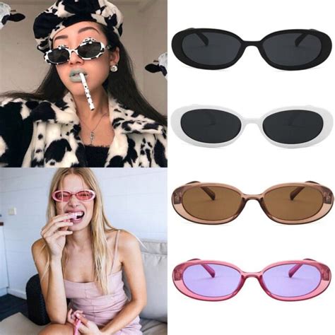 retro clout goggles unisex sunglasses rapper oval shades grunge glasses ebay