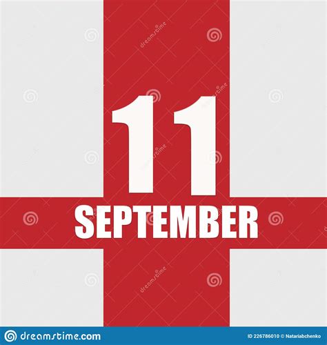 September 11 11th Day Of Month Calendar Datewhite Numbers And Text