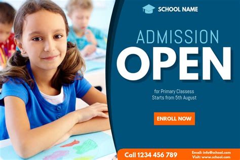 School Admission Flyer Template In 2020 School Admissions Admissions