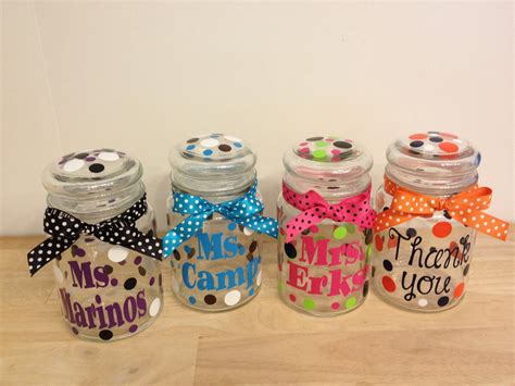 Personalized Candy Jar Name Or Monogram Polka Dots Or