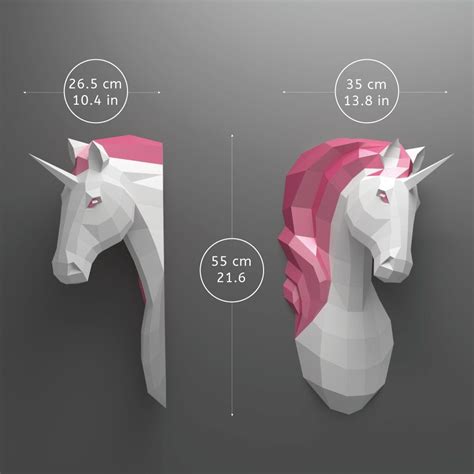 Unicorn Lover You Can Make Your Own Low Poly Unicorn Trophy