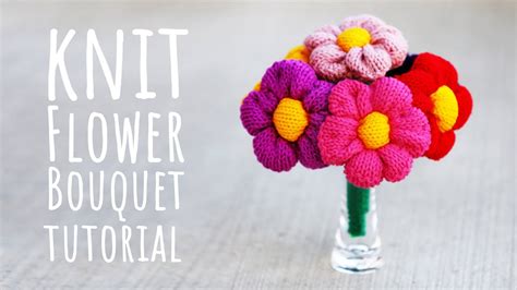 How To Knit A Flower Bouquet Knitting Machine Pattern And Tutorial