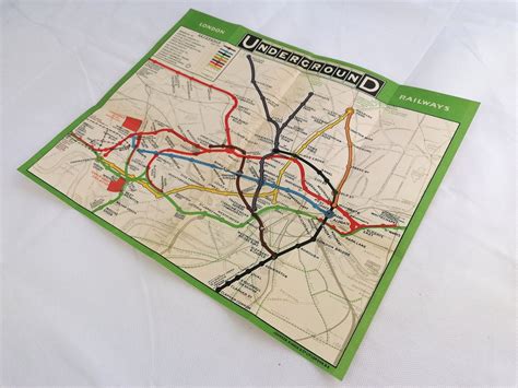 1909 London Underground Railways Map Iconic Antiques