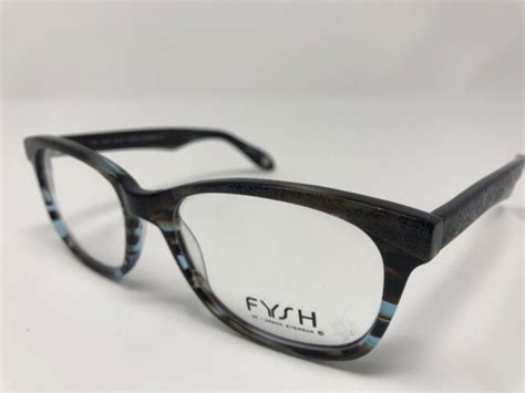 New Fysh Urban Eyewear 3493 313 Eyeglasses Frames 51 17 135 Brown Blue Vl25 Ebay