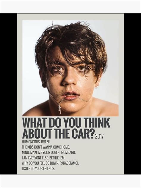 declan mckenna what do you think about the car album art print for sale by yleefische redbubble