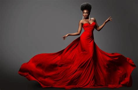 9448 African American Woman With Red Dress Images Stock Photos 3d