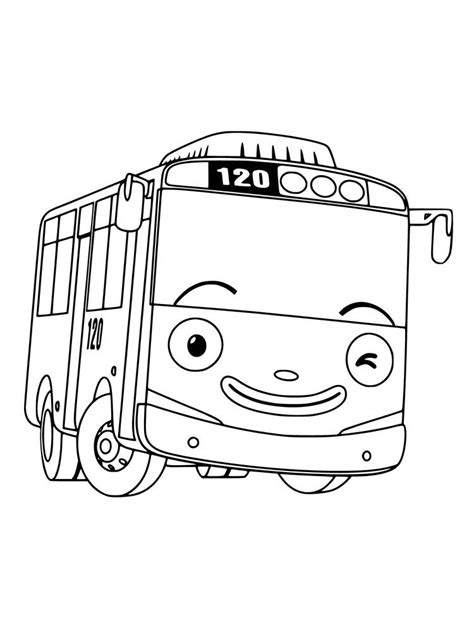 Free Printable Tayo The Little Bus Coloring Pages For Kids Cartoon