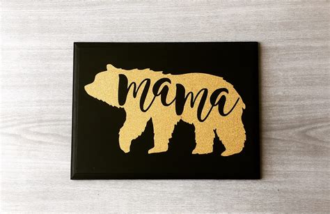 Mama Bear Sign Mom Sign Bear Wall Decor New Mom T Etsy