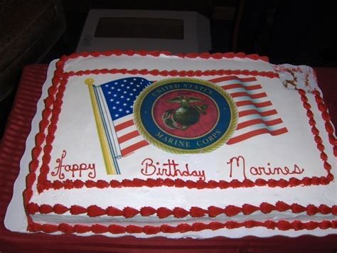 The photo birthday cake frames are completed. Marine Birthday Cake | marines cake closeup 2012 | Marine ...