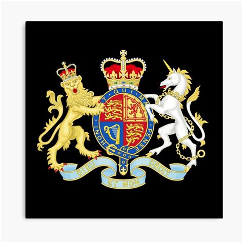 Royal Coat Of Arms Of The United Kingdom Canvas Print By