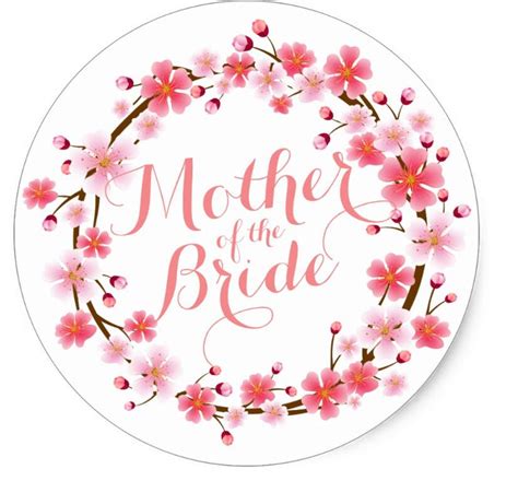 15inch Mother Of The Bride Cherry Blossom Wedding Sticker In