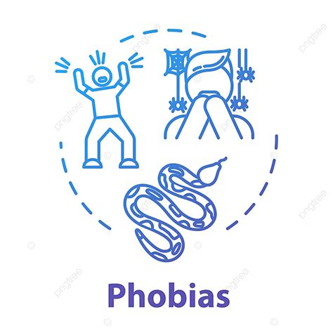 Phobia Vector Design Images Phobias Concept Icon Illustration Phobia