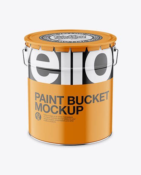 Download Free Mockups Matte Paint Bucket Mockup - Front View (High-Angle Shot) Object Mockups in 2020 ...