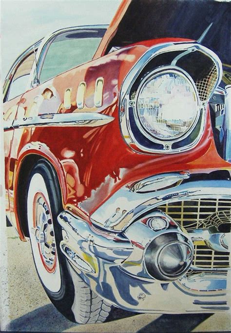 How To Paint Vintage Cars In Watercolor Feltmagnet