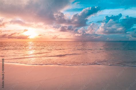 Sea Sand Sky Concept Sunset Colors Clouds Horizon Horizontal
