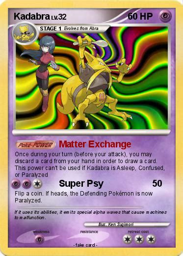 Here are some common answers people look for when dealing with the tjx rewards® credit card. Pokémon Kadabra 84 84 - Matter Exchange - My Pokemon Card