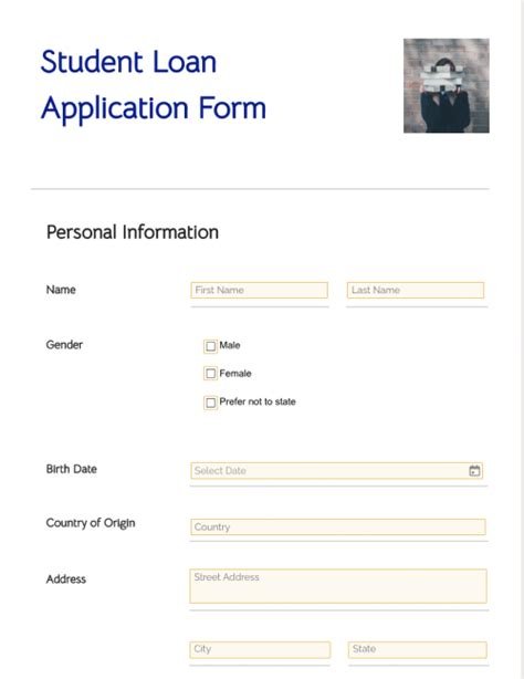 Free Student Loan Application Form Get 2022 Printable Sample