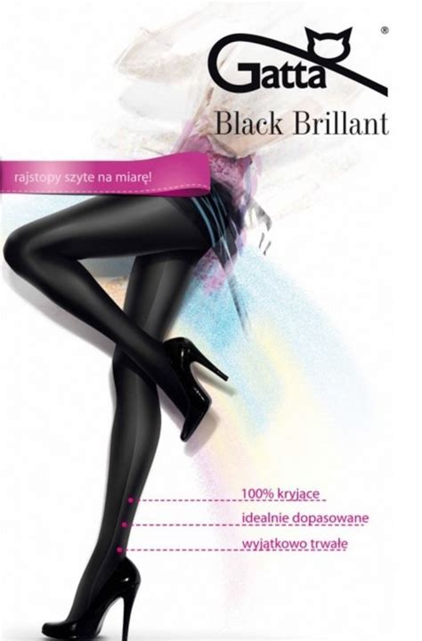 Gatta Black Brillant punčochové kalhoty Punčocháče Krásné nohy Ženy