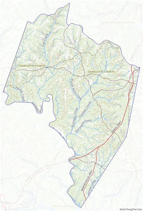 Map Of Charlotte County Virginia