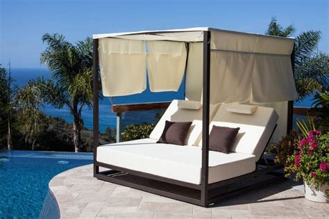 Riviera Outdoor Daybed With Canopy All Weather Patio Furniture In