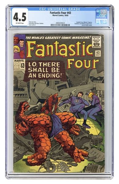 Lot Detail Fantastic Four 43 Marvel Comics 1965 Cgc 45 Graded Cop