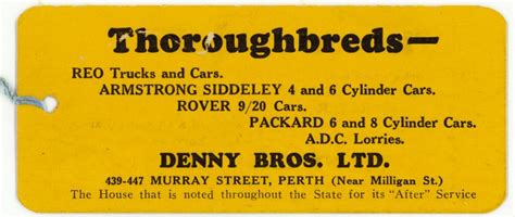 Denny Bros Ltd Labels State Library Of Western Australia