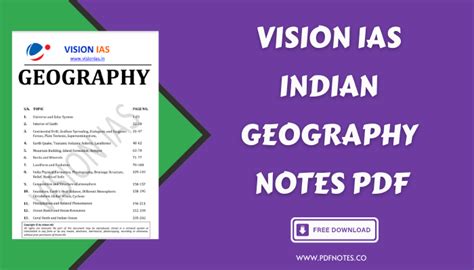 Vision Ias Indian Geography Notes 2023 Pdf Free Download