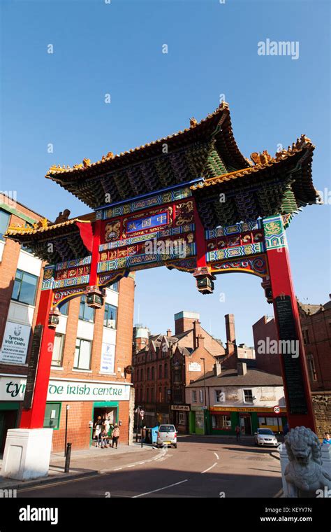 Gate Leading Into Chinatown In Newcastle Upon Tyne England The