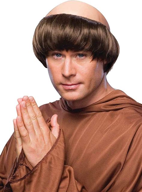 Adults Bald Monk Wig Friar Tuck Costume Wig