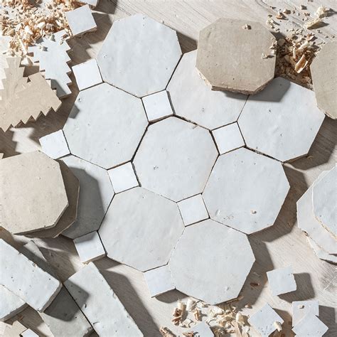 Moroccan White Octagon Zellige Tile Otto Tiles And Design