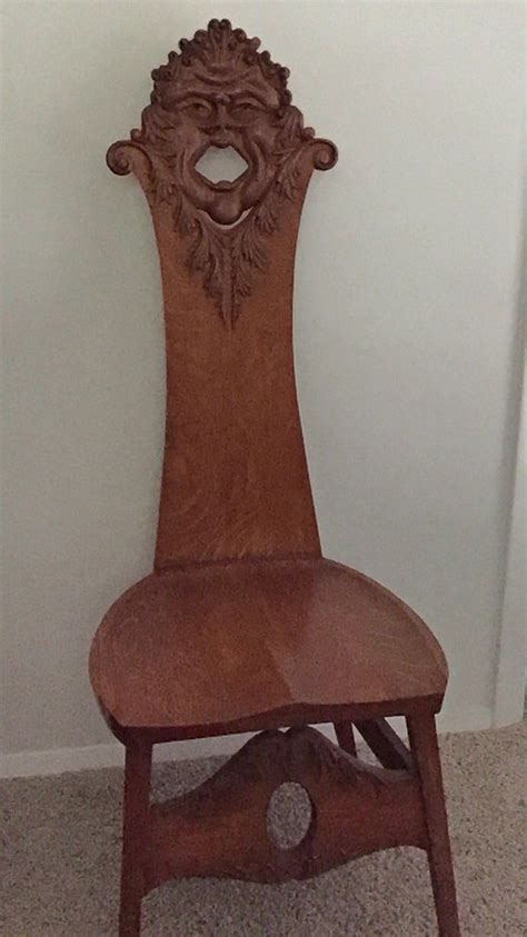 Buying a carved antique chair from local antique dealers can save on transportation costs. Wooden Chair With Face | My Antique Furniture Collection