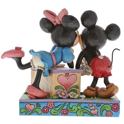 Disney Traditions Kissing Booth Mickey And Minnie Mouse Figurine