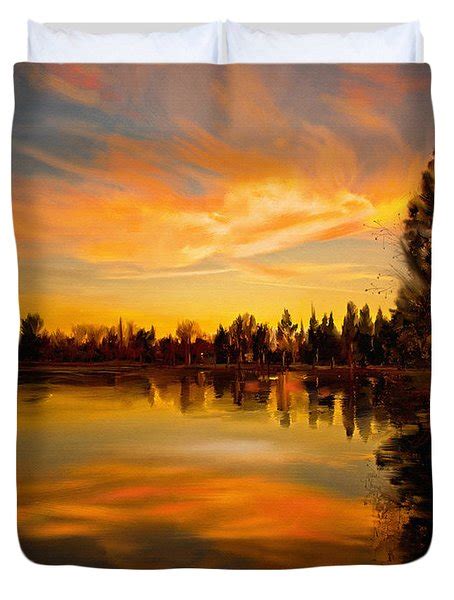 Sunset Over The Lake Painting By Angela A Stanton