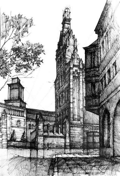 Architectural Drawings of Historic Buildings | Architecture drawing
