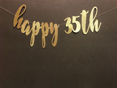 35 Birthday Banner 35th Birthday Happy 35th Birthday 35th Etsy